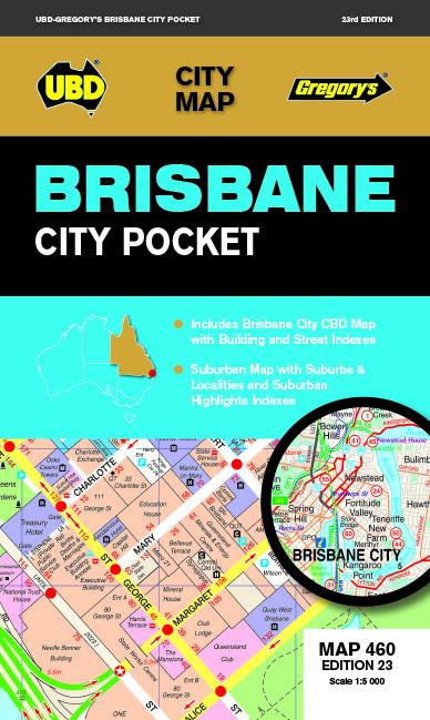 Plan de poche - Brisbane, n° 460 | UBD Gregory's carte pliée UBD Gregory's 