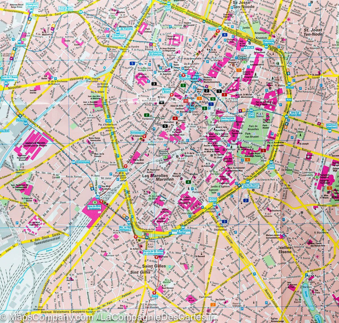 Plan de poche de Bruxelles (Belgique) | Freytag &#038; Berndt - La Compagnie des Cartes