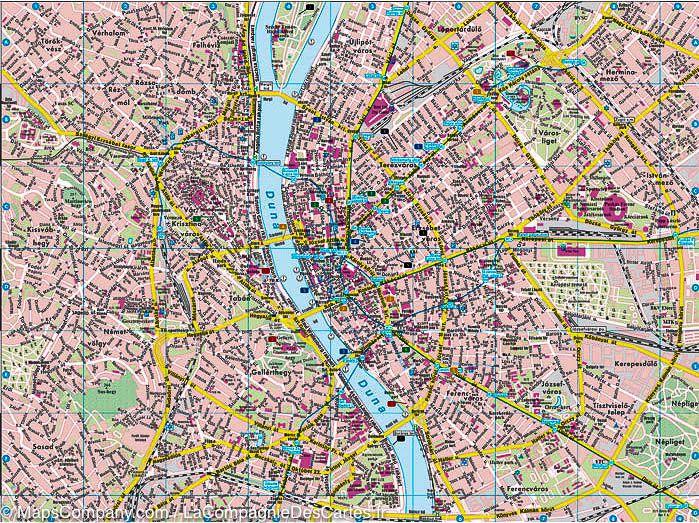 Plan de poche de Budapest (Hongrie) | Freytag &amp; Berndt - La Compagnie des Cartes