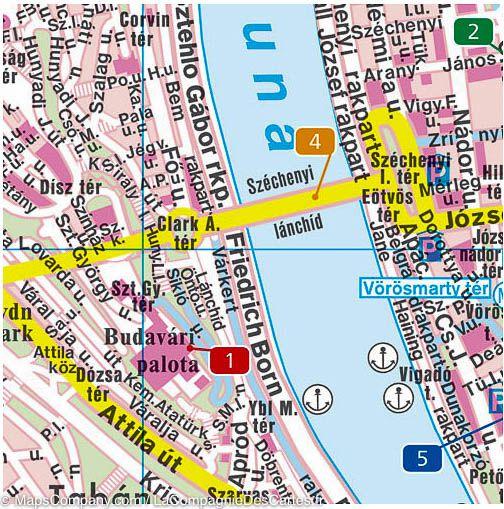 Plan de poche de Budapest (Hongrie) | Freytag &amp; Berndt - La Compagnie des Cartes