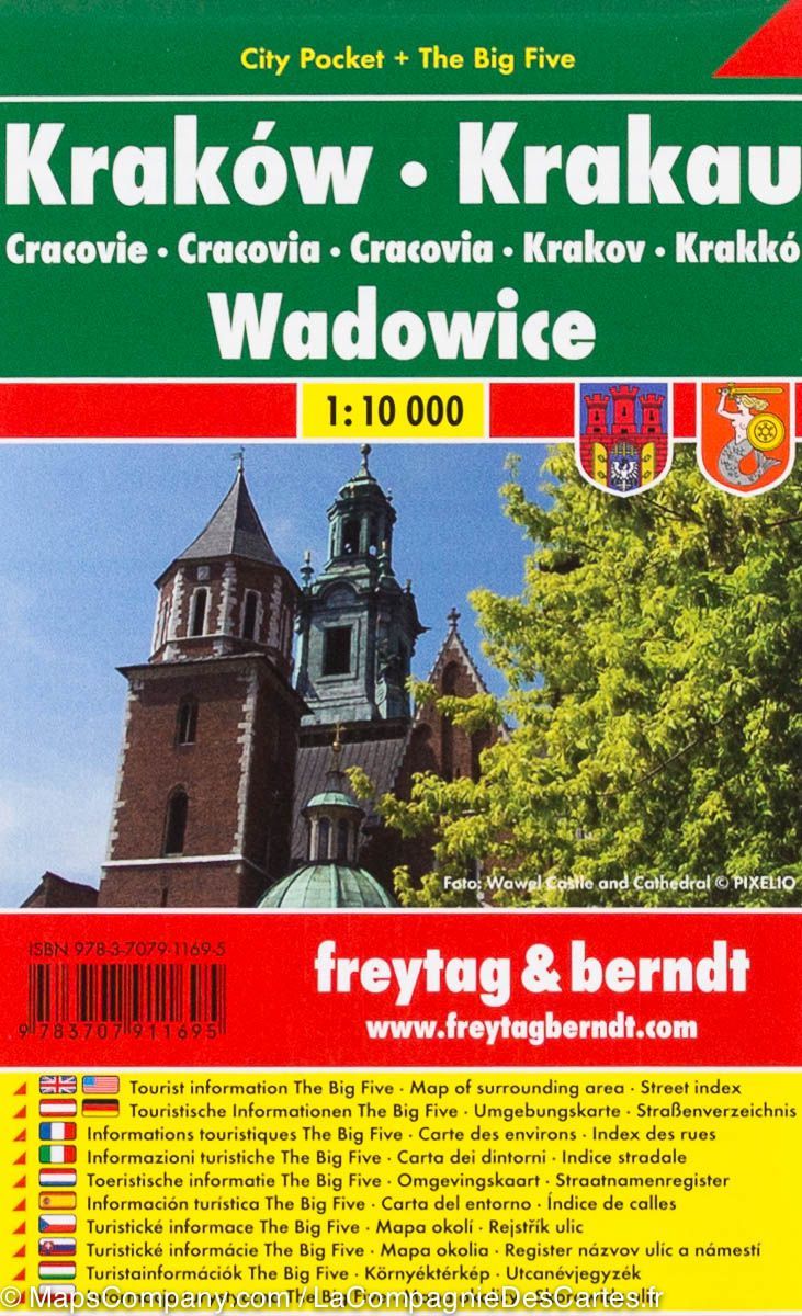Plan de poche de Cracovie (Pologne) | Freytag &amp; Berndt - La Compagnie des Cartes