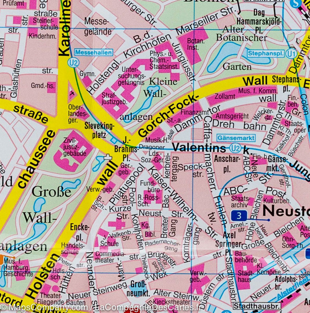 Plan de poche de Hambourg (Allemagne) | Freytag &amp; Berndt - La Compagnie des Cartes