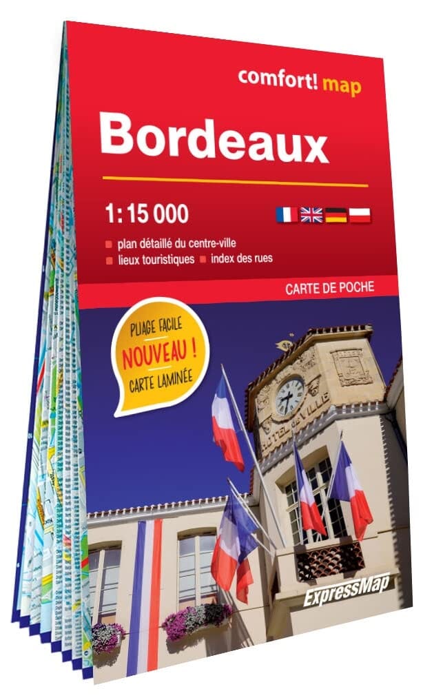 Plan de poche plastifié - Bordeaux mini | Express Map carte pliée Express Map 