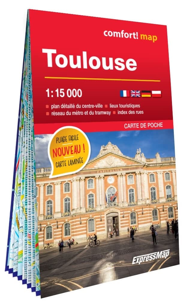 Plan de poche plastifié - Toulouse mini | Express Map carte pliée Express Map 