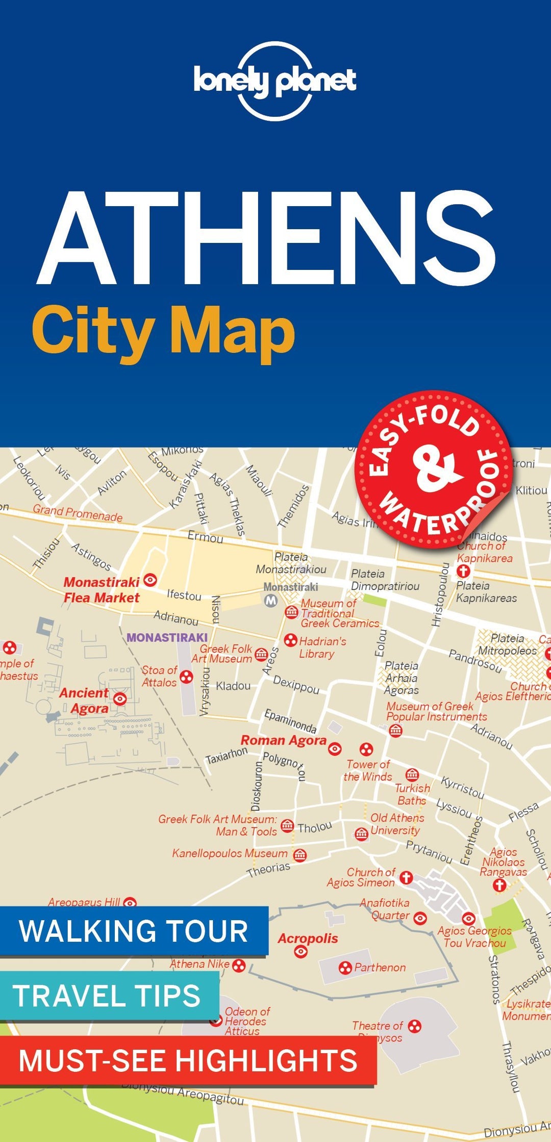 Plan de ville (en anglais) - Athens | Lonely Planet carte pliée Lonely Planet 