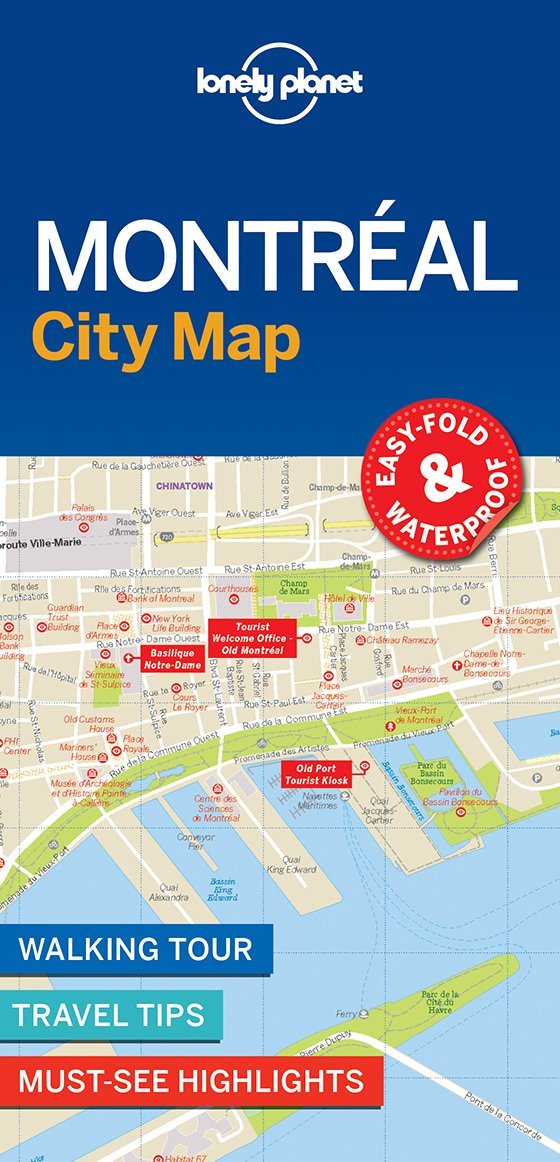Plan de ville (en anglais) - Montréal | Lonely Planet carte pliée Lonely Planet 