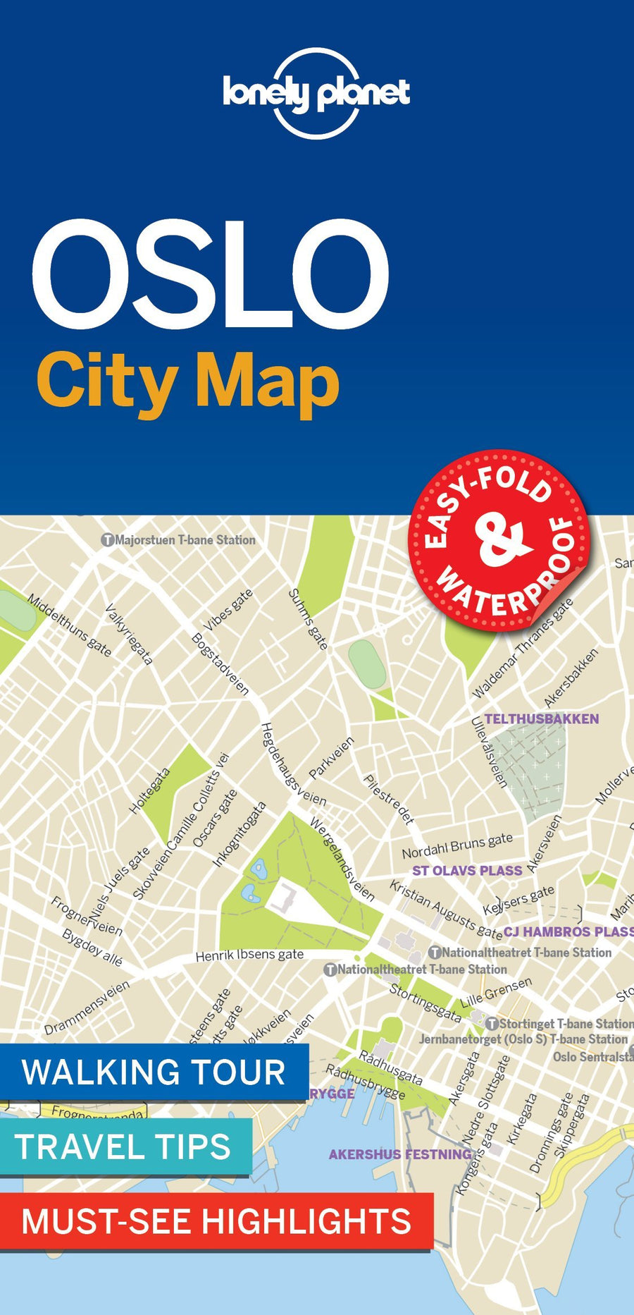 Plan de ville (en anglais) - Oslo | Lonely Planet carte pliée Lonely Planet 