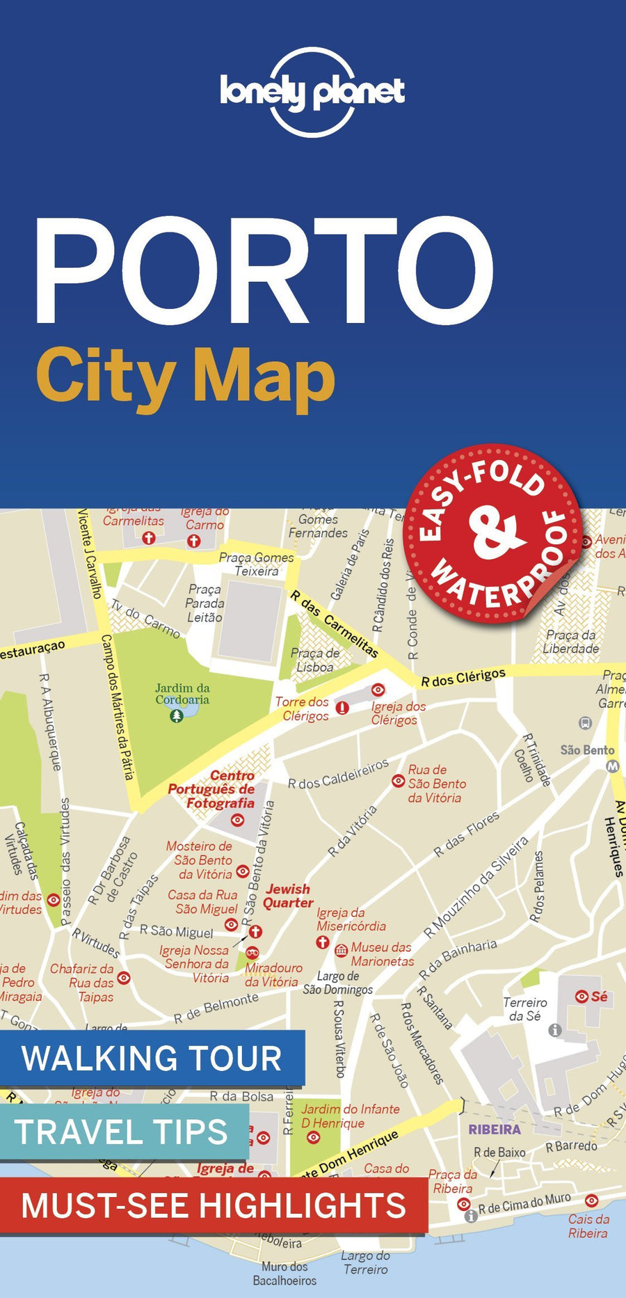 Plan de ville (en anglais) - Porto | Lonely Planet carte pliée Lonely Planet 