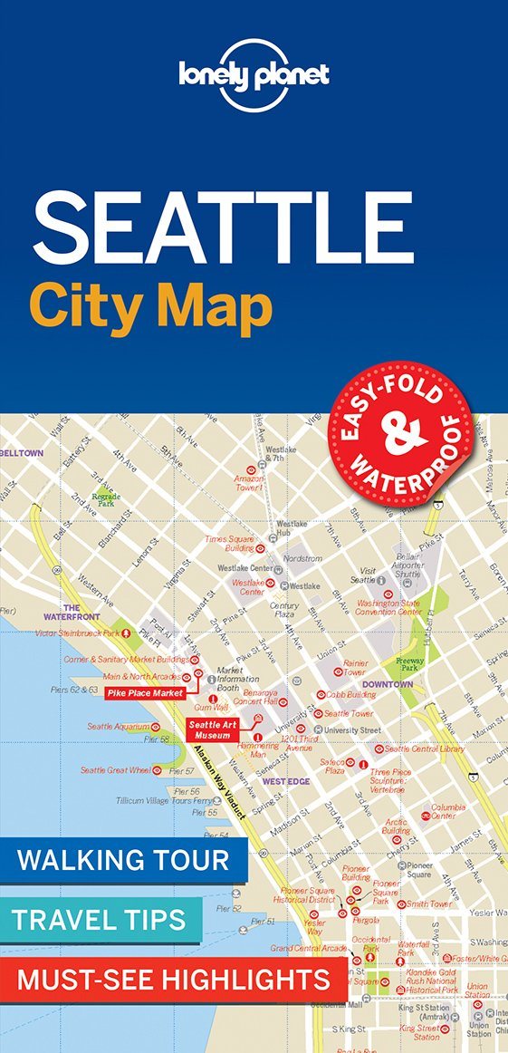 Plan de ville (en anglais) - Seattle | Lonely Planet carte pliée Lonely Planet 