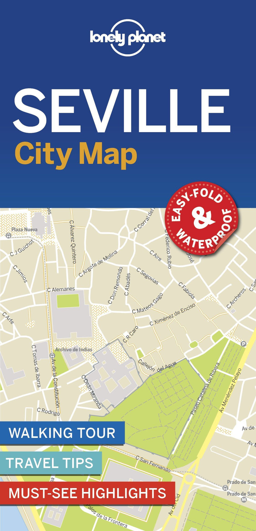 Plan de ville (en anglais) - Seville | Lonely Planet carte pliée Lonely Planet 
