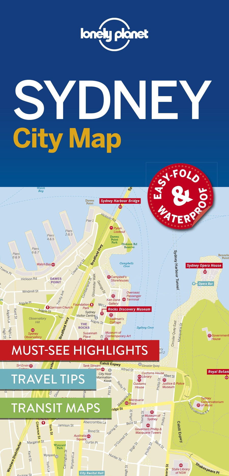 Plan de ville (en anglais) - Sydney | Lonely Planet carte pliée Lonely Planet 