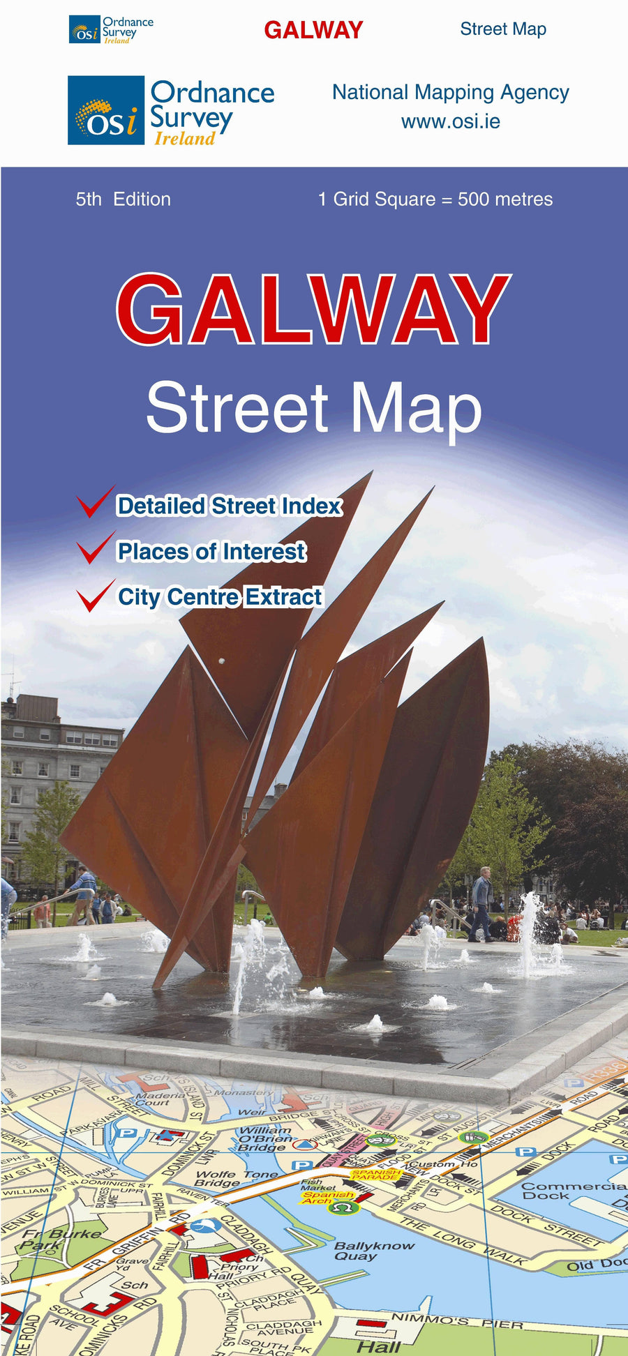 Plan de ville - Galway city (Irlande) | Ordnance Survey carte pliée Ordnance Survey Ireland 