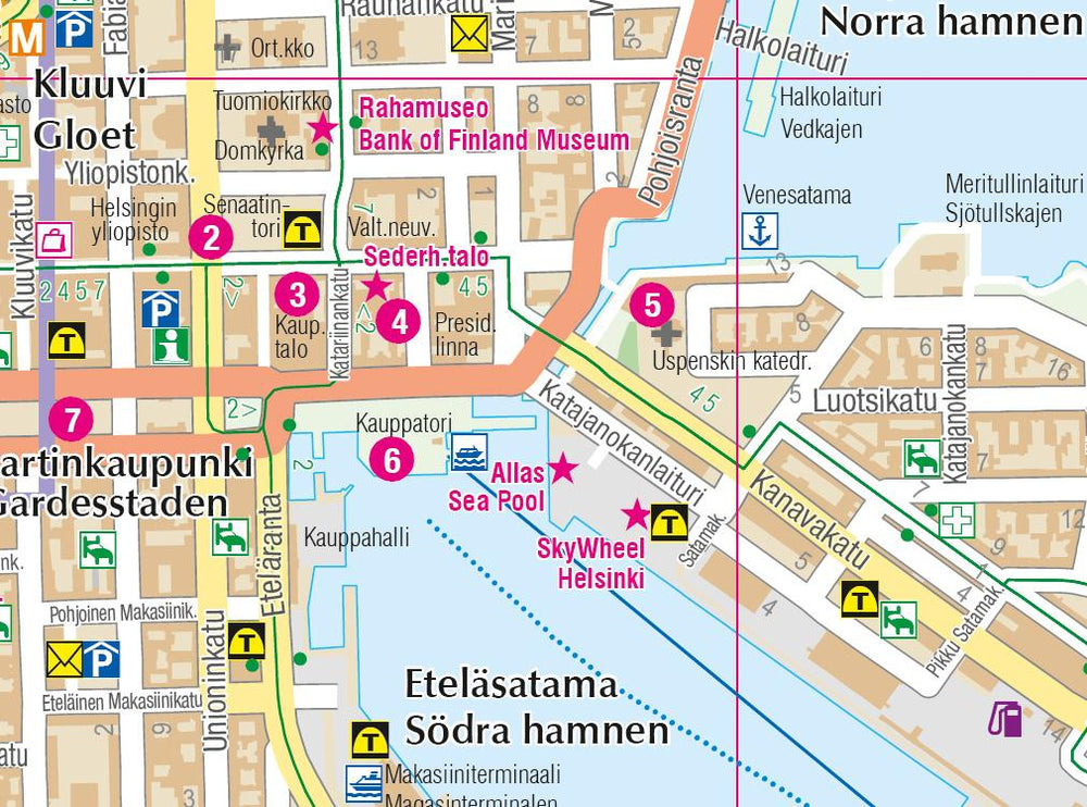 Plan de ville & guide - Helsinki (Finlande) | Karttakeskus carte pliée Karttakeskus 