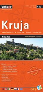 Plan de ville - Kruja (Albanie), n° 417 | Vektor carte pliée Vektor 