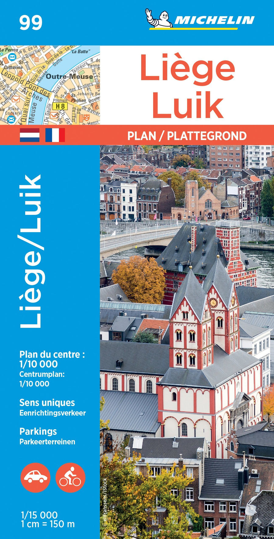 Plan de ville - Liège | Michelin carte pliée Michelin 