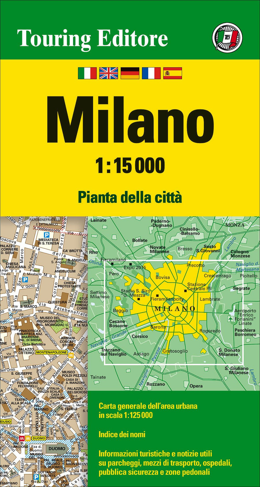 Plan de ville - Milan | Touring Club Italiano carte pliée Touring 