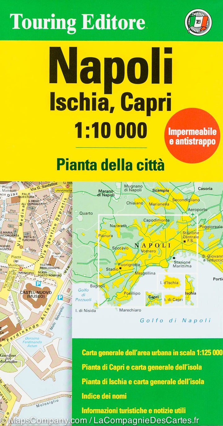 Plan de ville - Naples (Italie) | Touring Club Italiano carte pliée Touring 