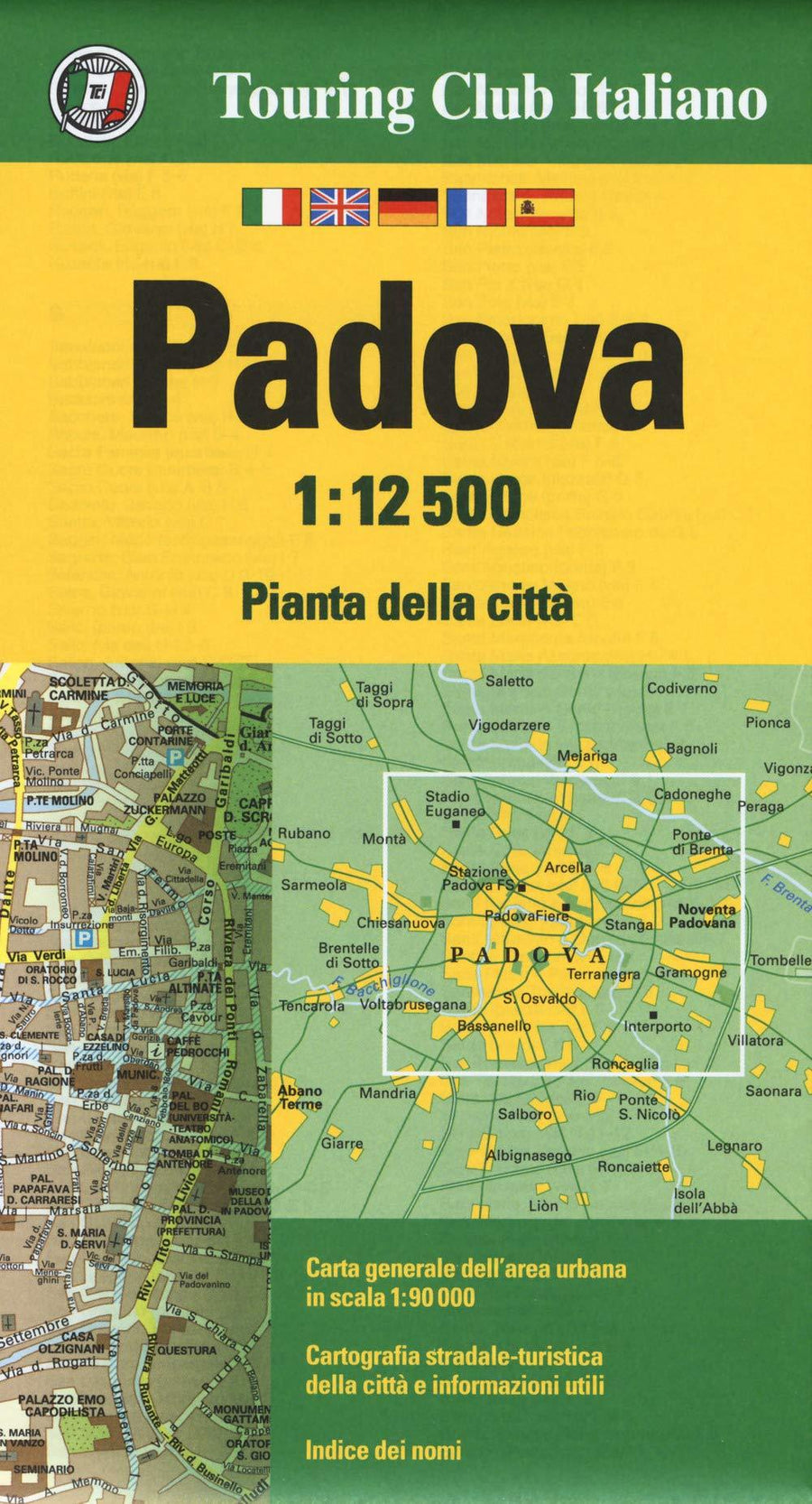 Plan de ville - Padoue | Touring Club Italiano carte pliée Touring 