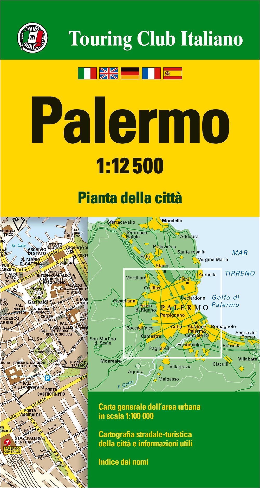 Plan de ville - Palerme | Touring Club Italiano carte pliée Touring 