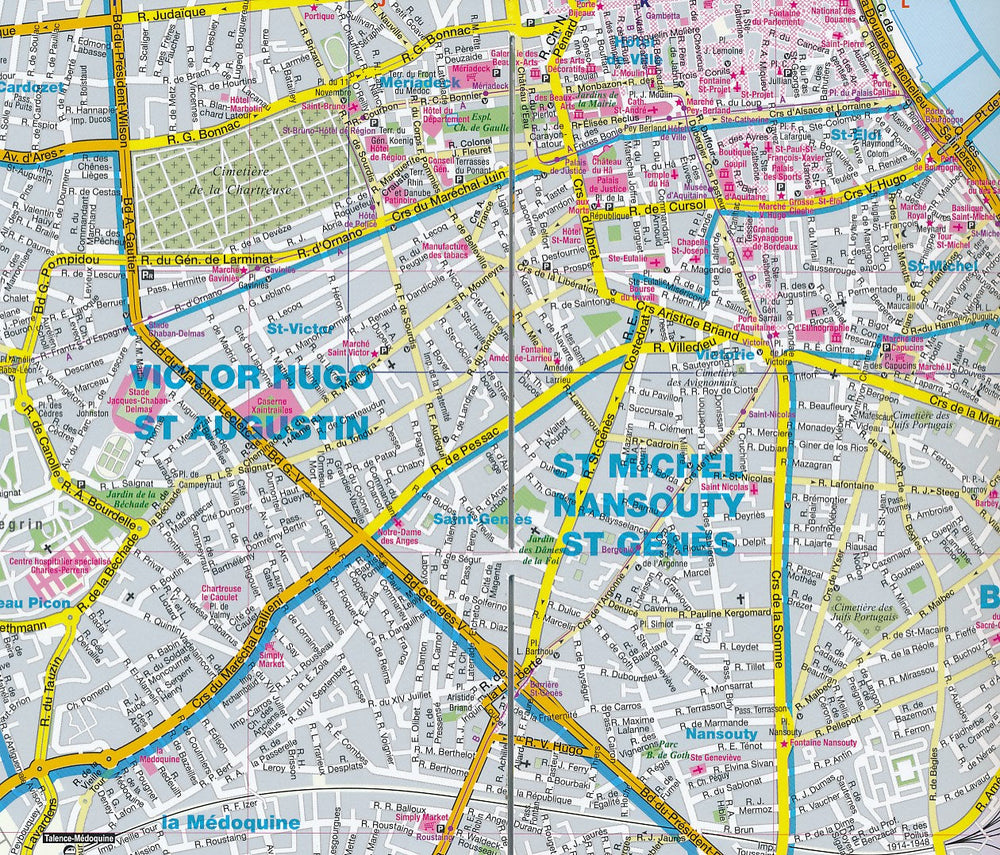 Plan de ville plastifié - Bordeaux | Express Map carte pliée Express Map 