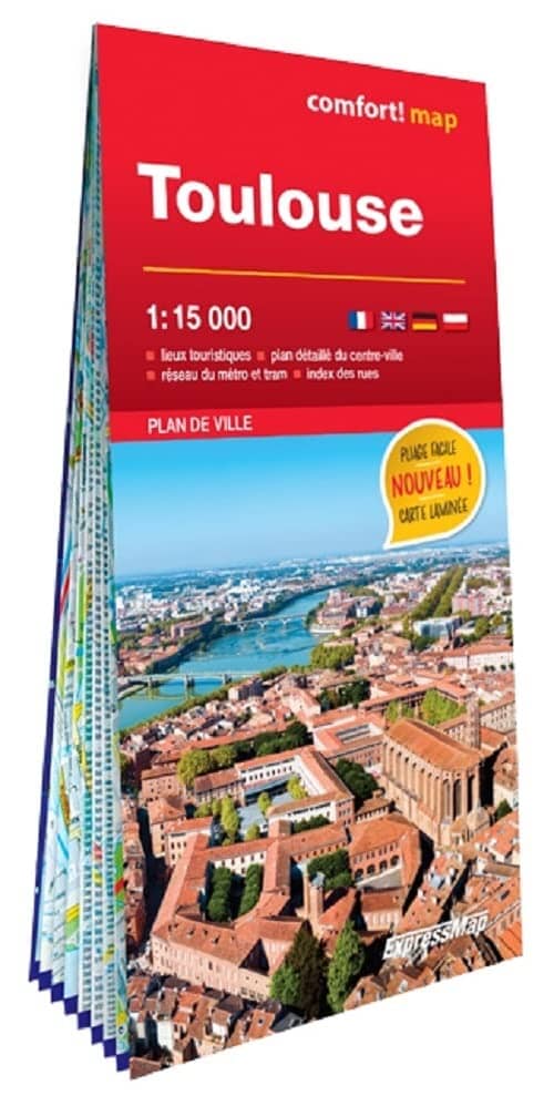 Plan de ville plastifié - Toulouse | Express Map carte pliée Express Map 