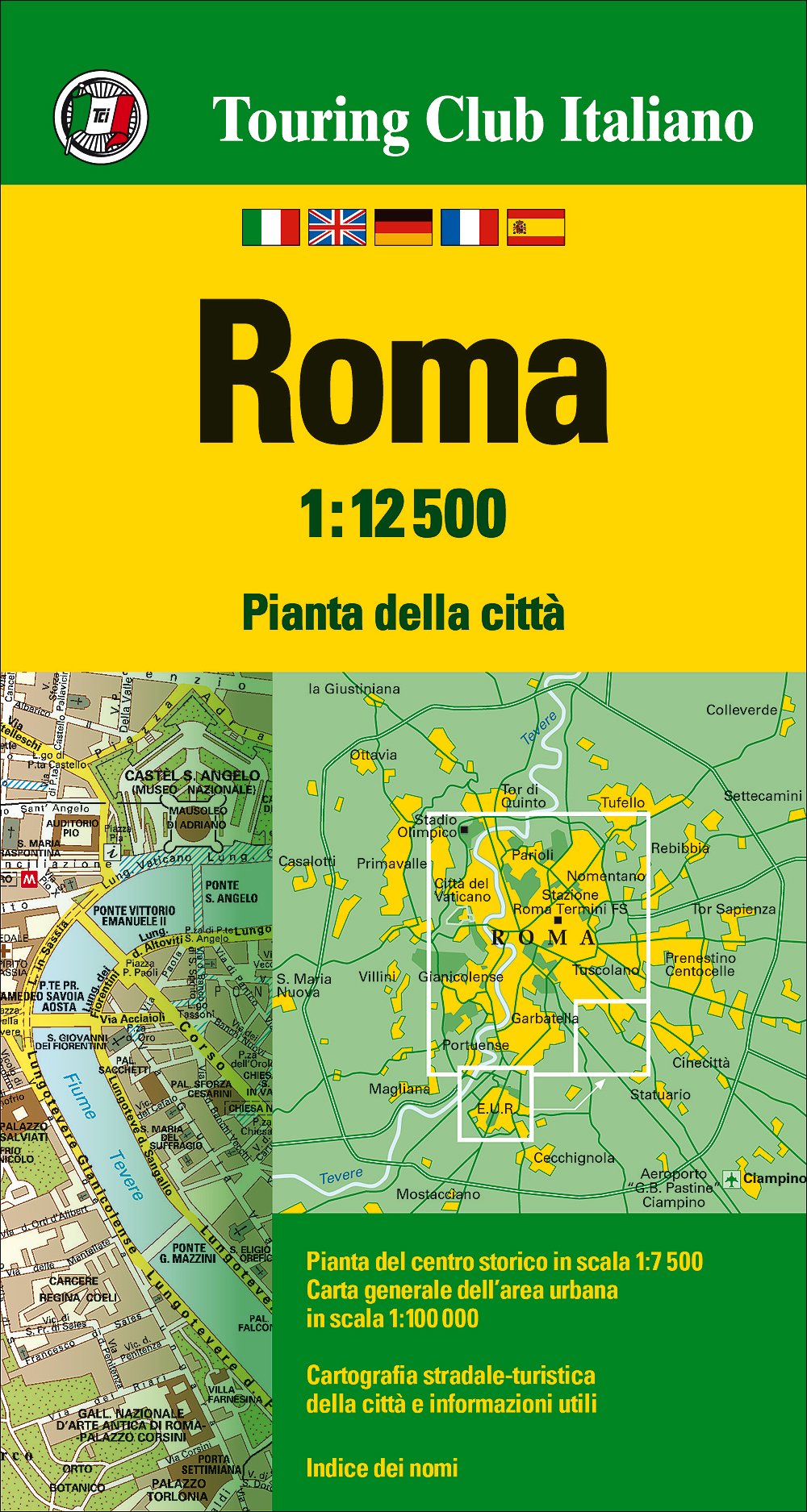 Plan de ville - Rome | Touring Club Italiano carte pliée Touring 