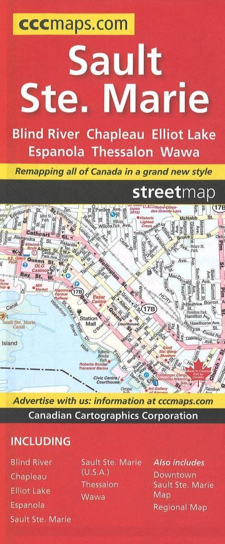 Sault Ste. Marie Map | Canadian Cartographics Corporation Road Map 