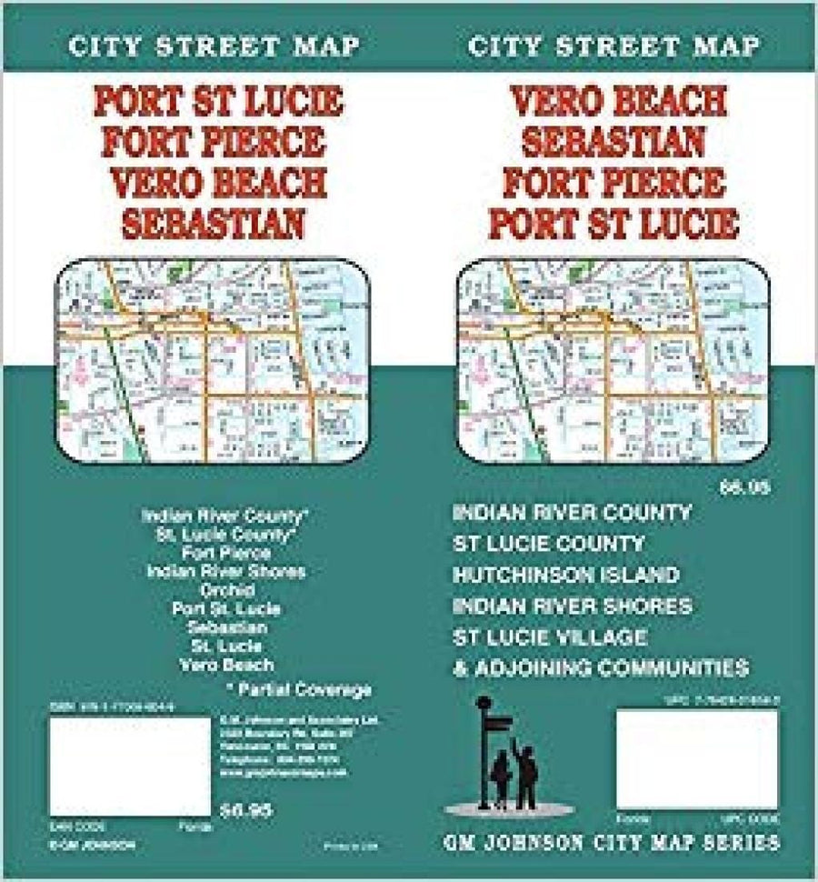Vero Beach, Sebastian, Fort Pierce, & Port St. Lucie Street Map | GM Johnson Road Map 