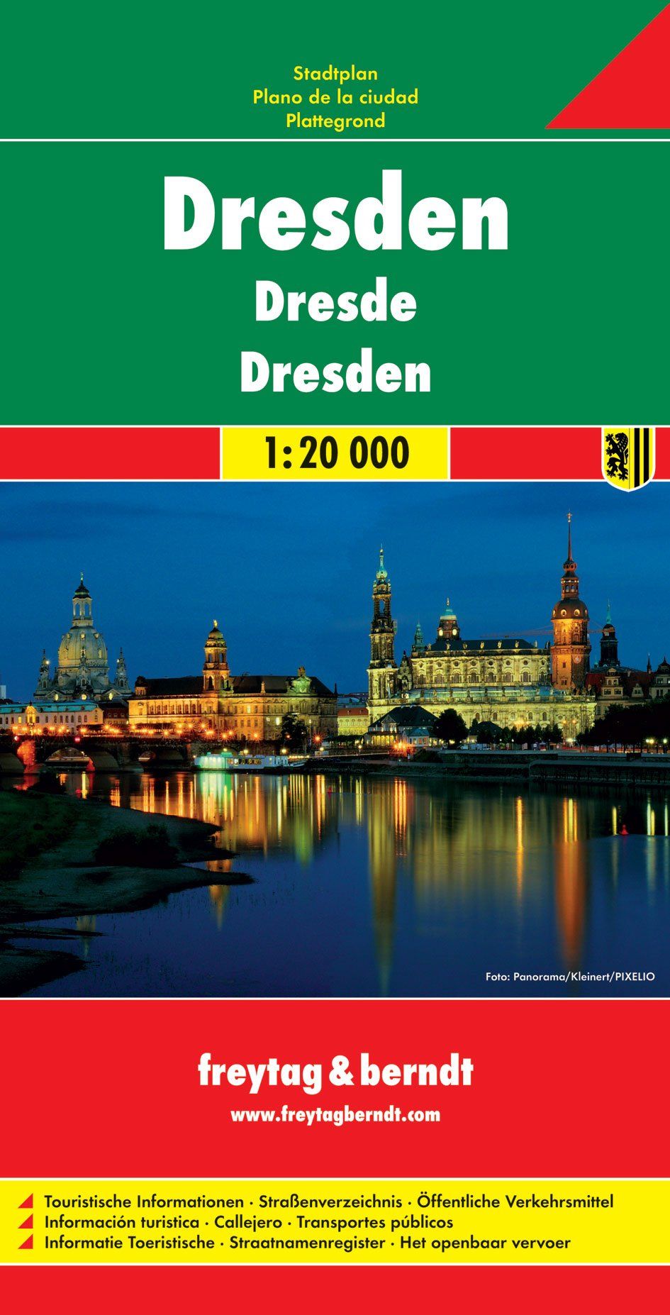 Plan détaillé - Dresde | Freytag & Berndt carte pliée Freytag & Berndt 
