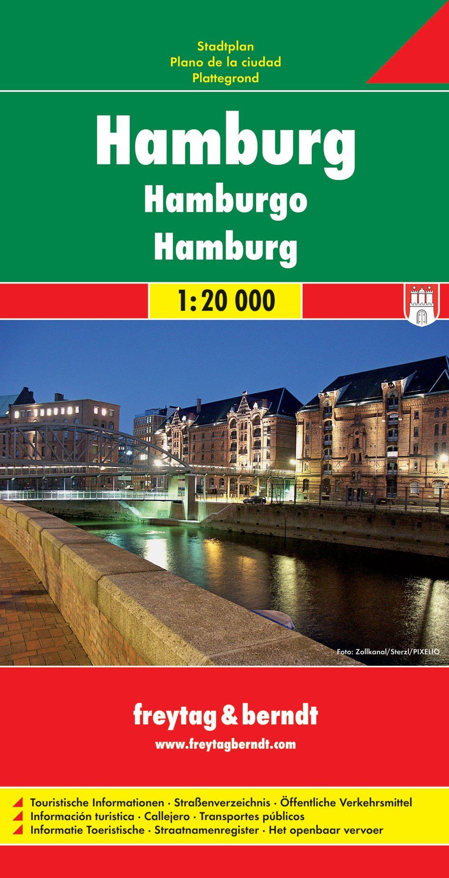 Plan détaillé - Hambourg | Freytag & Berndt carte pliée Freytag & Berndt 
