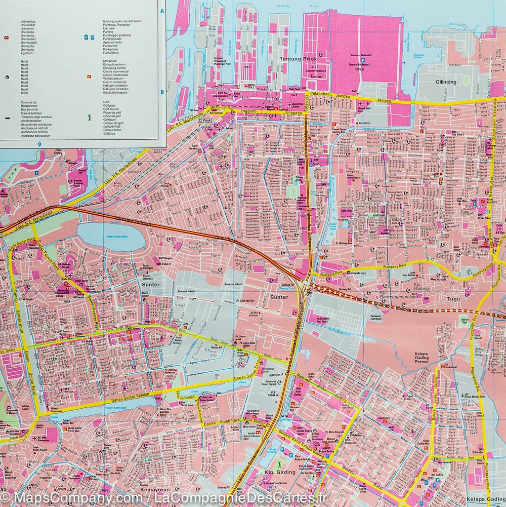 Plan détaillé - Jakarta (Indonésie) | Freytag & Berndt carte pliée Freytag & Berndt 