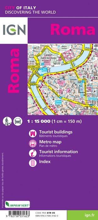 Plan détaillé - Rome | IGN carte pliée IGN 