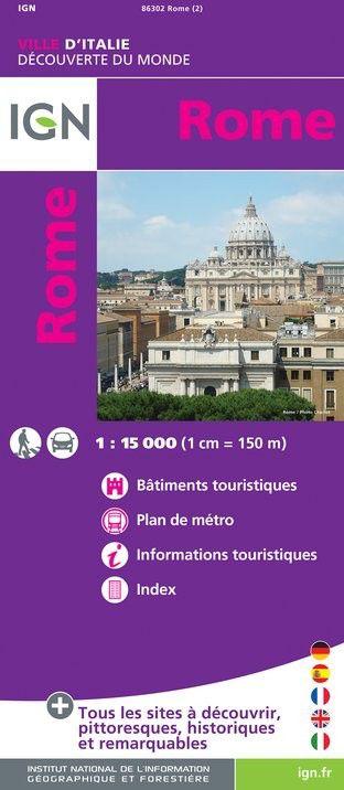 Plan détaillé - Rome | IGN carte pliée IGN 
