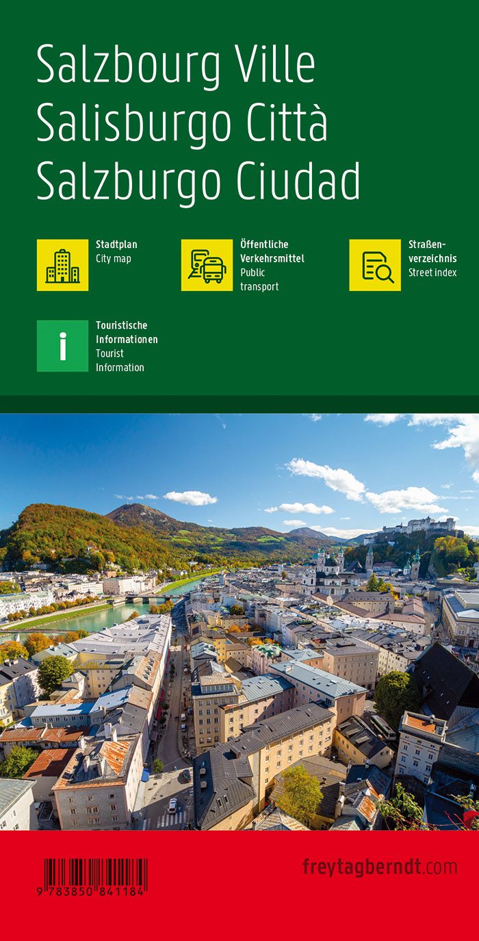 Plan détaillé - Salzbourg (Autriche) | Freytag & Berndt carte pliée Freytag & Berndt 
