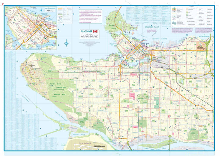 Plan détaillé - Vancouver et région (Canada) | ITM carte pliée ITM 