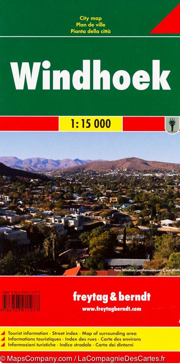 Plan détaillé - Windhoek (Namibie) | Freytag & Berndt carte pliée Freytag & Berndt 