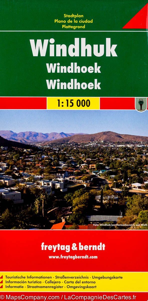 Plan détaillé - Windhoek (Namibie) | Freytag & Berndt carte pliée Freytag & Berndt 