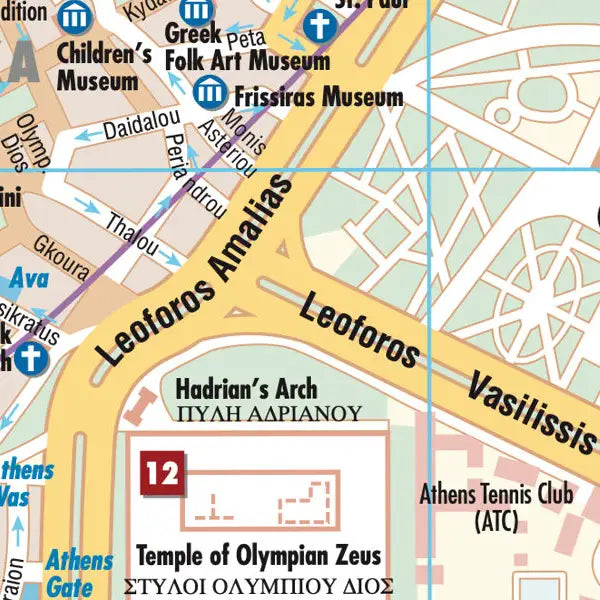 Plan plastifié - Athènes | Borch Map carte pliée Borch Map 