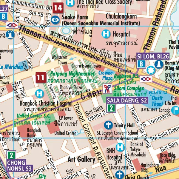 Plan plastifié - Bangkok | Borch Map carte pliée Borch Map 