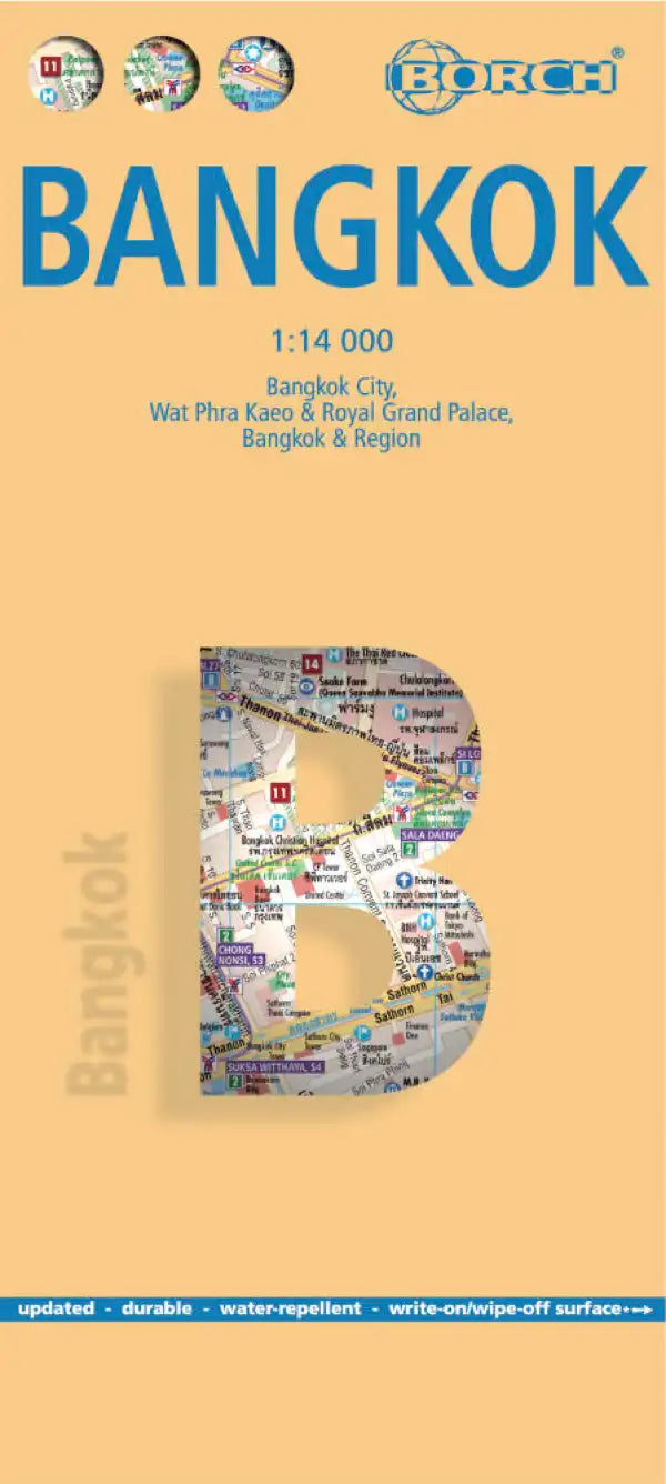 Plan plastifié - Bangkok | Borch Map carte pliée Borch Map 