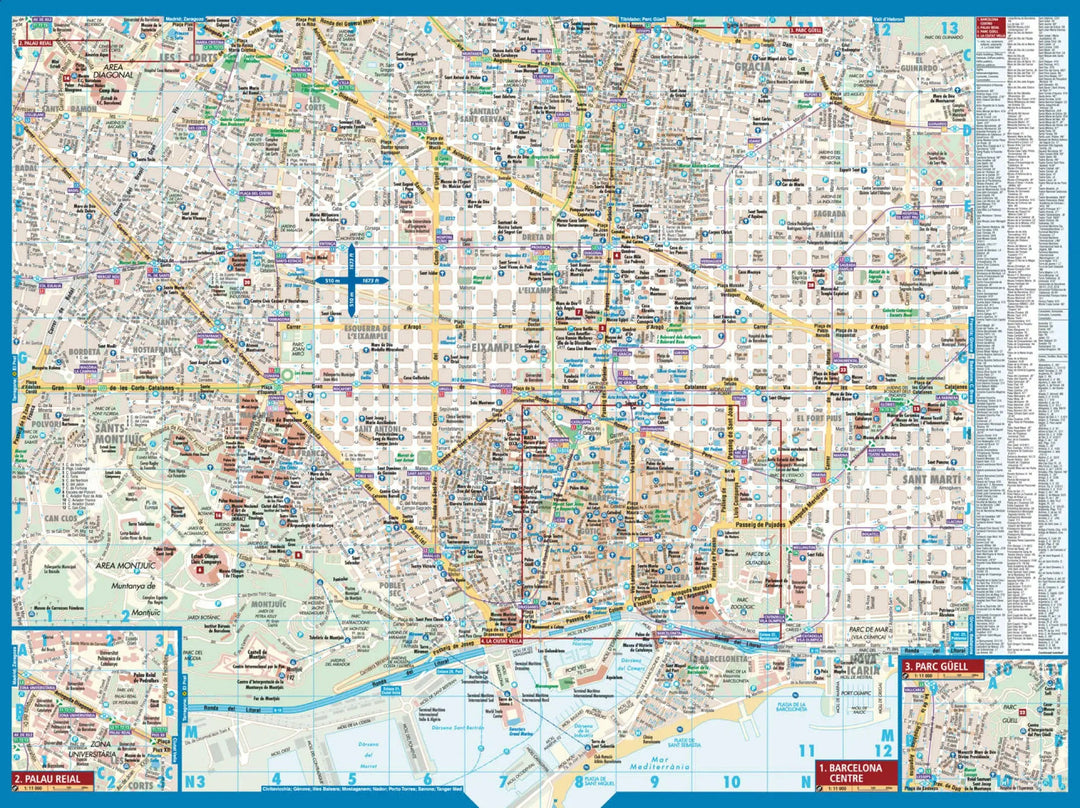 Plan plastifié - Barcelone | Borch Map carte pliée Borch Map 