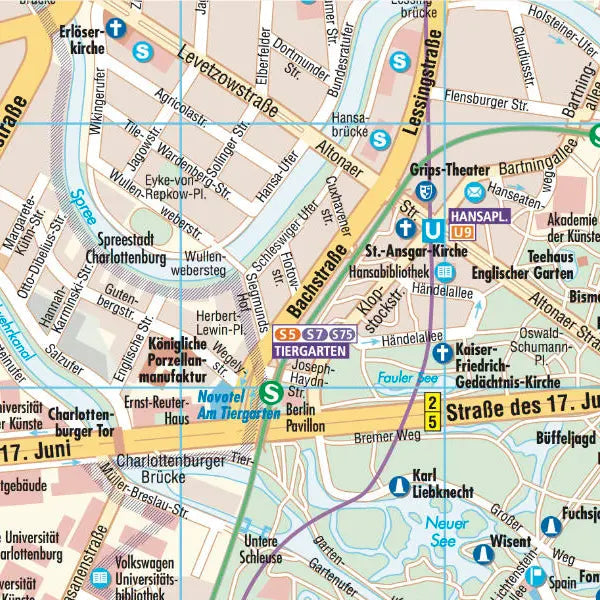 Plan plastifié - Berlin | Borch Map carte pliée Borch Map 