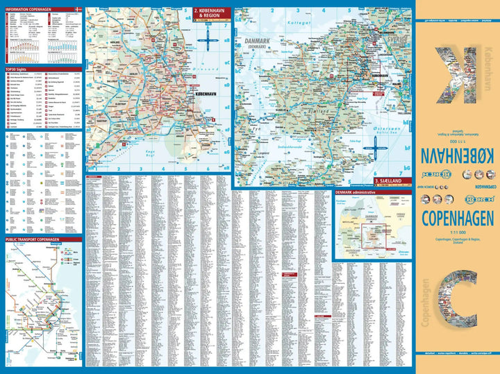 Plan plastifié - Copenhague | Borch Map carte pliée Borch Map 