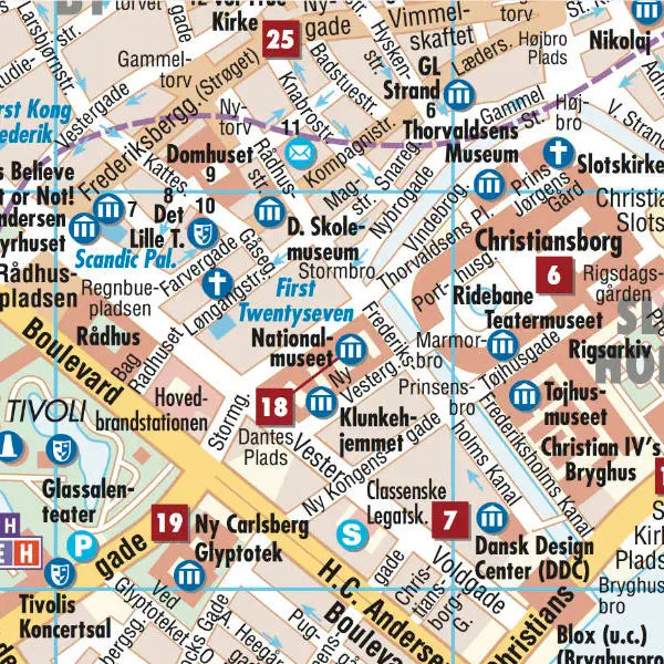 Plan plastifié - Copenhague | Borch Map carte pliée Borch Map 