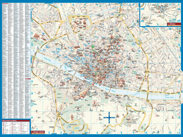 Plan plastifié - Florence | Borch Map carte pliée Borch Map 