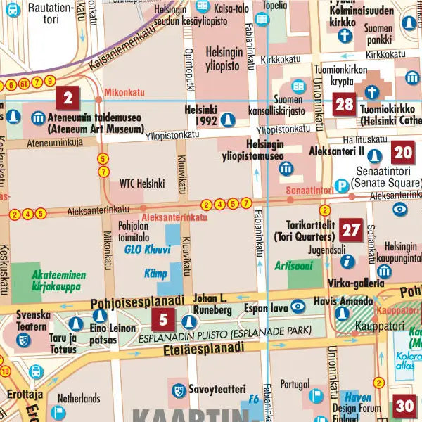 Plan plastifié - Helsinki | Borch Map carte pliée Borch Map 