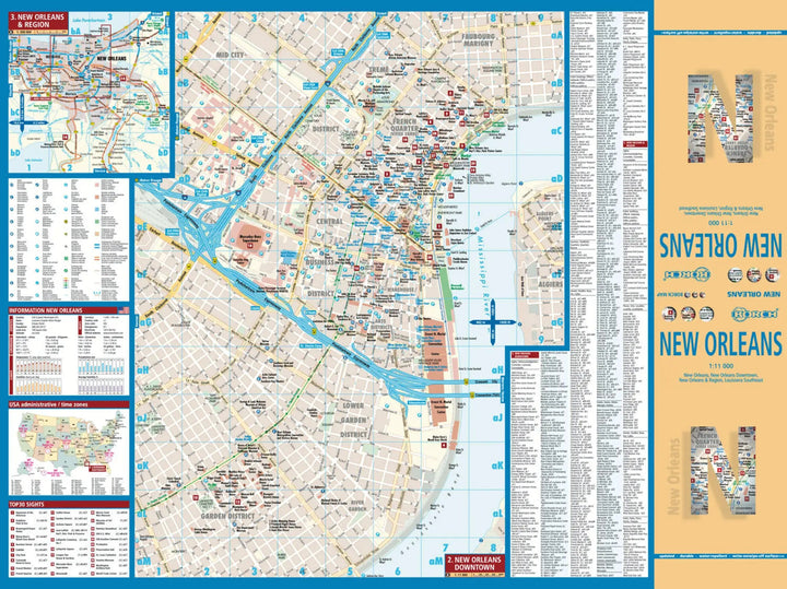 Plan plastifié - La Nouvelle Orléans (Louisiane, USA) | Borch Map carte pliée Borch Map 