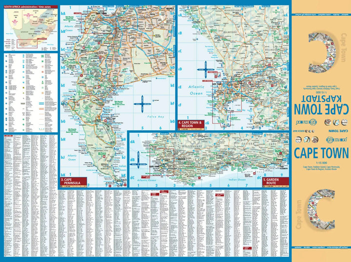 Plan plastifié - Le Cap | Borch Map carte pliée Borch Map 