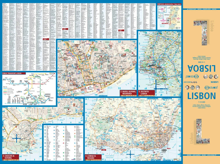 Plan plastifié - Lisbonne | Borch Map carte pliée Borch Map 