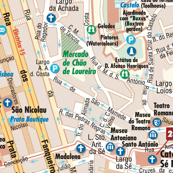 Plan plastifié - Lisbonne | Borch Map carte pliée Borch Map 